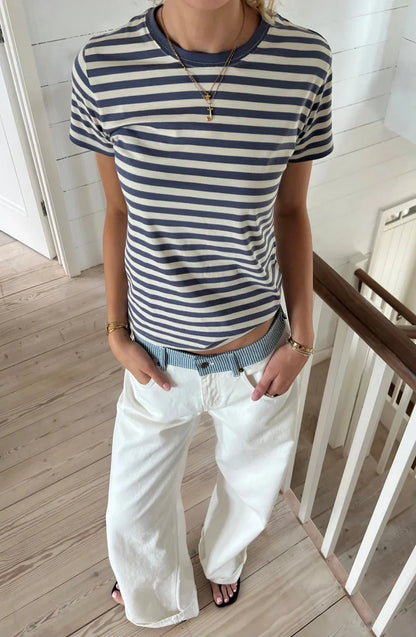 Leya - T-Shirt Marine