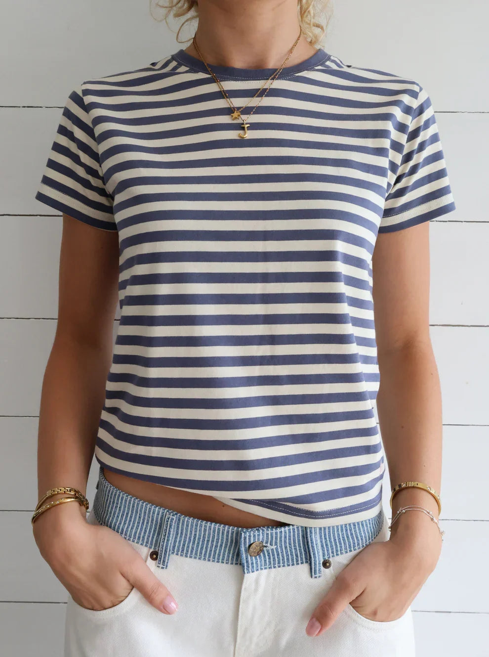 Leya - T-Shirt Marine